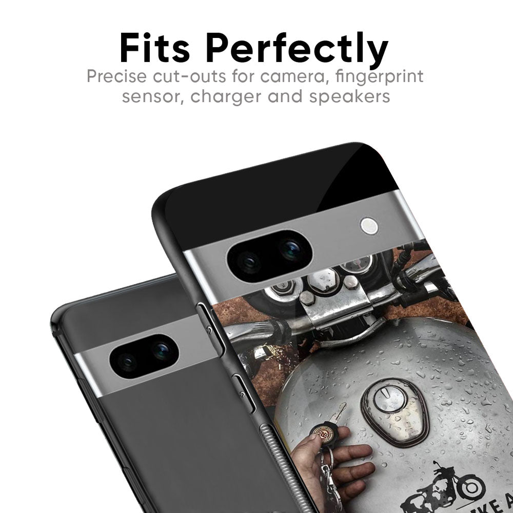 Royal Bike Glass Case for Google Pixel 8A