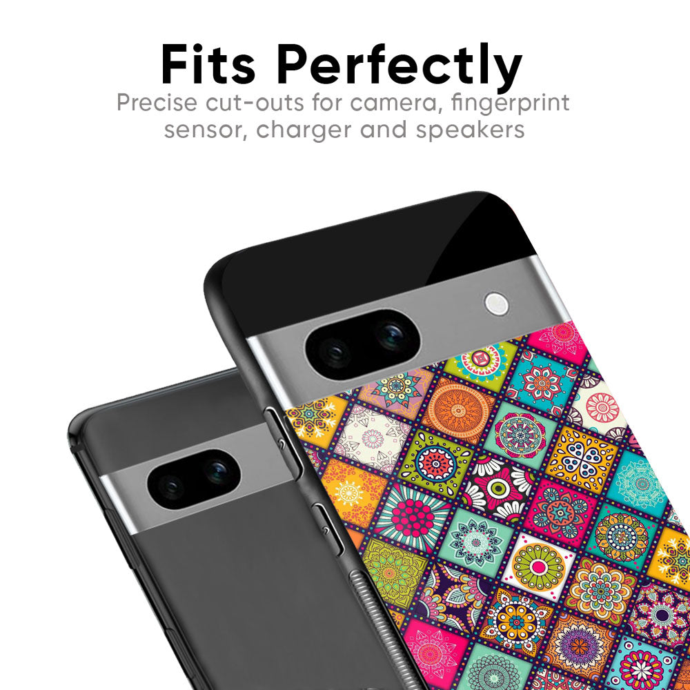 Multicolor Mandala Glass Case for Google Pixel 8A