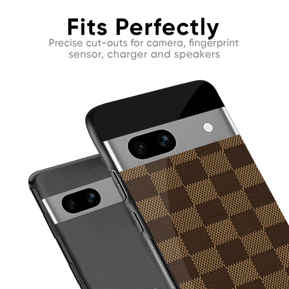 Brown Block Glass Case for Google Pixel 8A