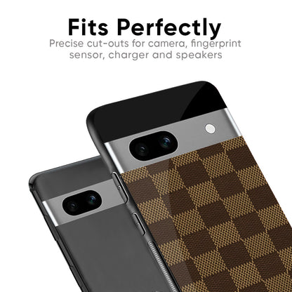 Brown Block Glass Case for Google Pixel 8A