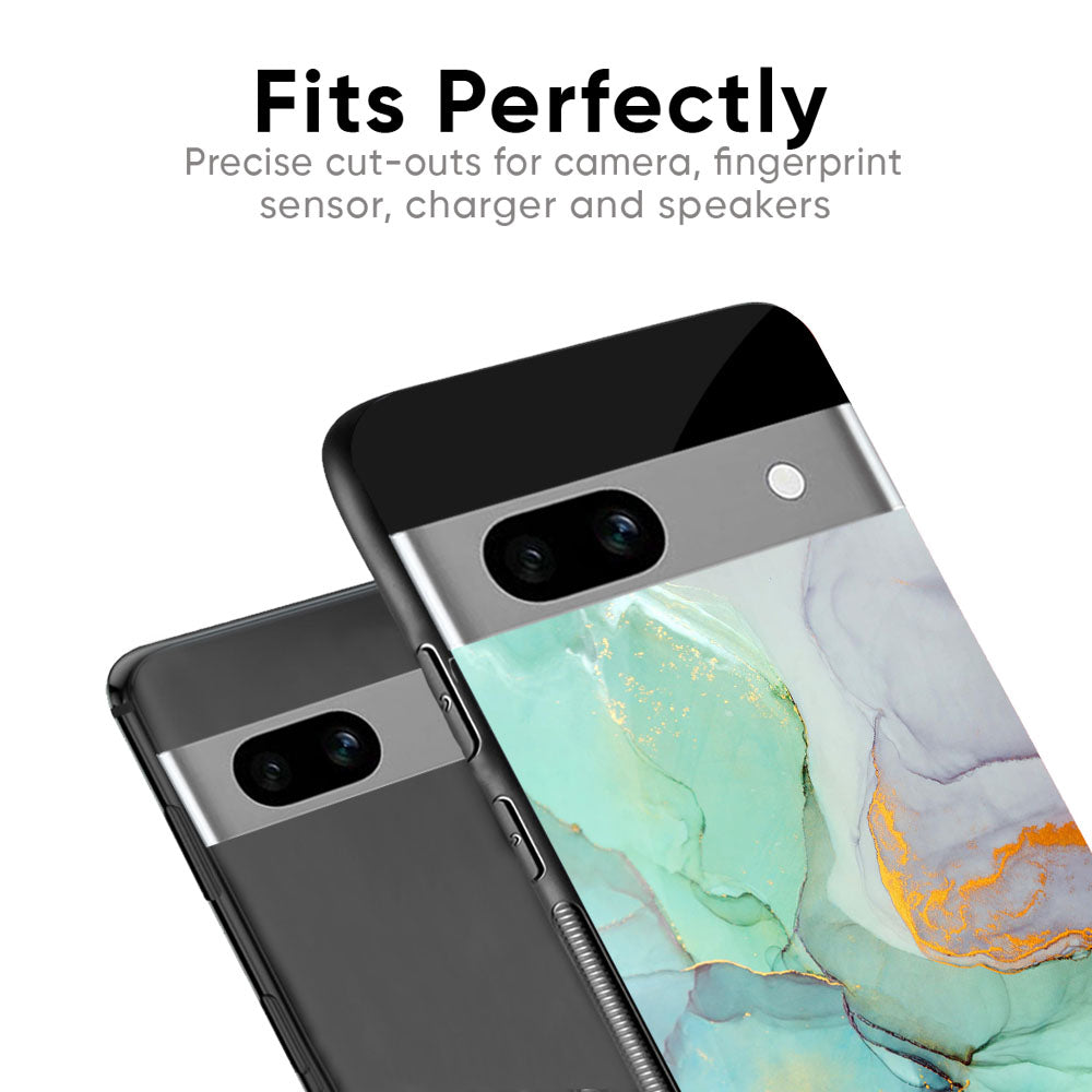 Green Marble Glass Case for Google Pixel 8A