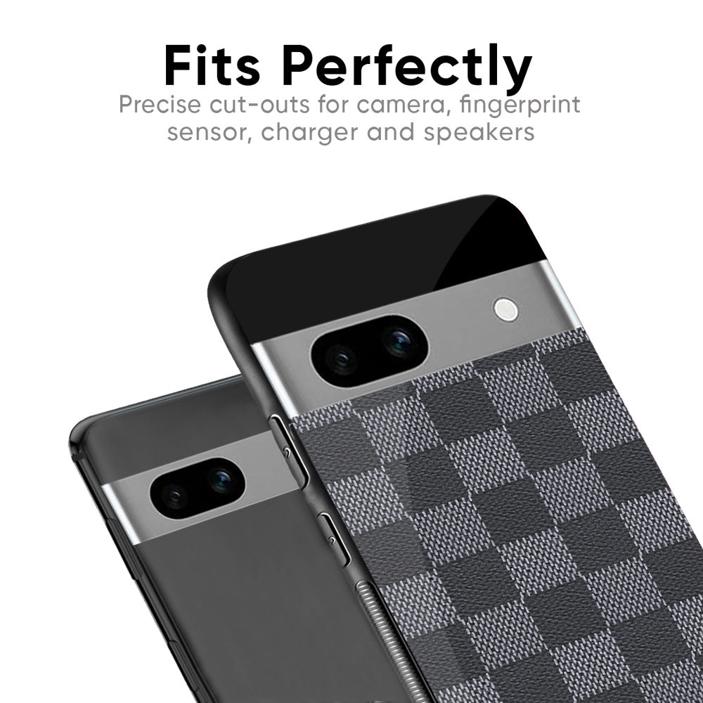Grey Block Glass Case for Google Pixel 8A