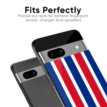 Tricolor Flag Glass Case for Google Pixel 8A
