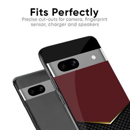 Shining Chevron Red Glass Case for Google Pixel 8A