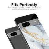 White Grey Marble Glass Case for Google Pixel 9