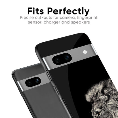 Brave Lion Glass Case for Google Pixel 8A