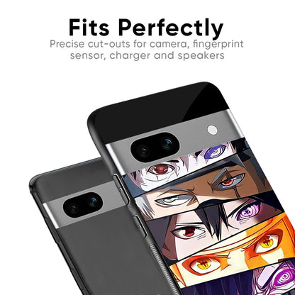 Anime Eyes Glass Case for Google Pixel 8A