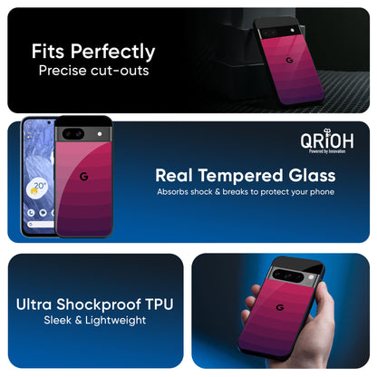 Wavy Pink Pattern Glass Case for Google Pixel 9