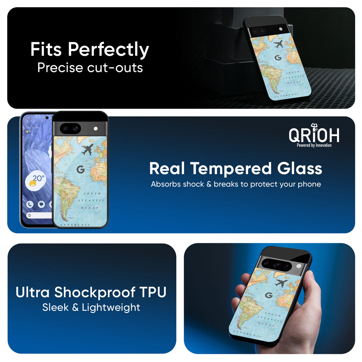Fly Around The World Glass Case for Google Pixel 9 Pro XL