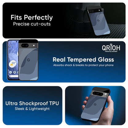 Navy Blue Ombre Glass Case for Google Pixel 9