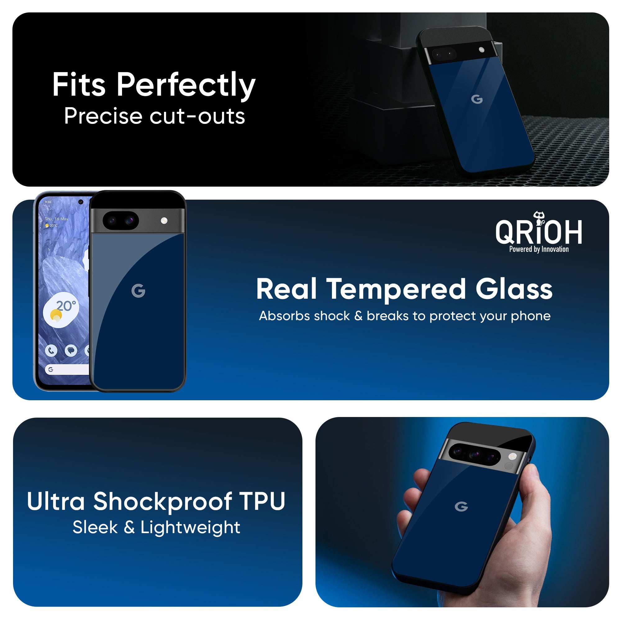 Royal Navy Glass Case for Google Pixel 9