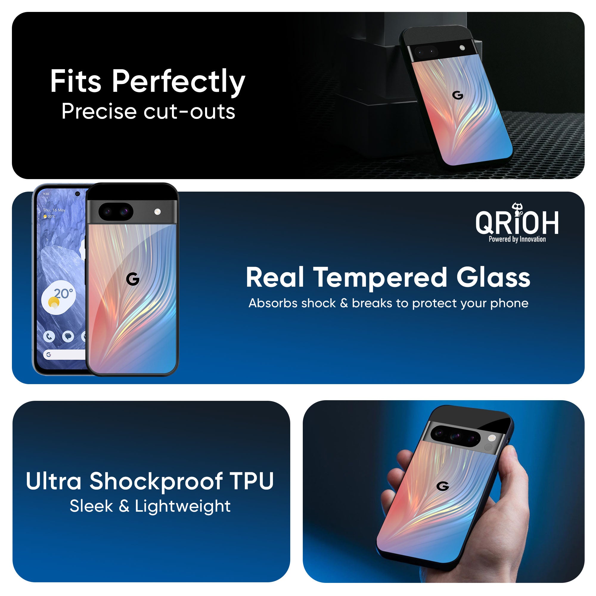 Mystic Aurora Glass Case for Google Pixel 9