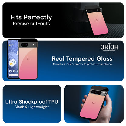 Pastel Pink Gradient Glass Case For Google Pixel 9 Pro XL