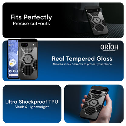 Hexagon Style Glass Case For Google Pixel 9 Pro