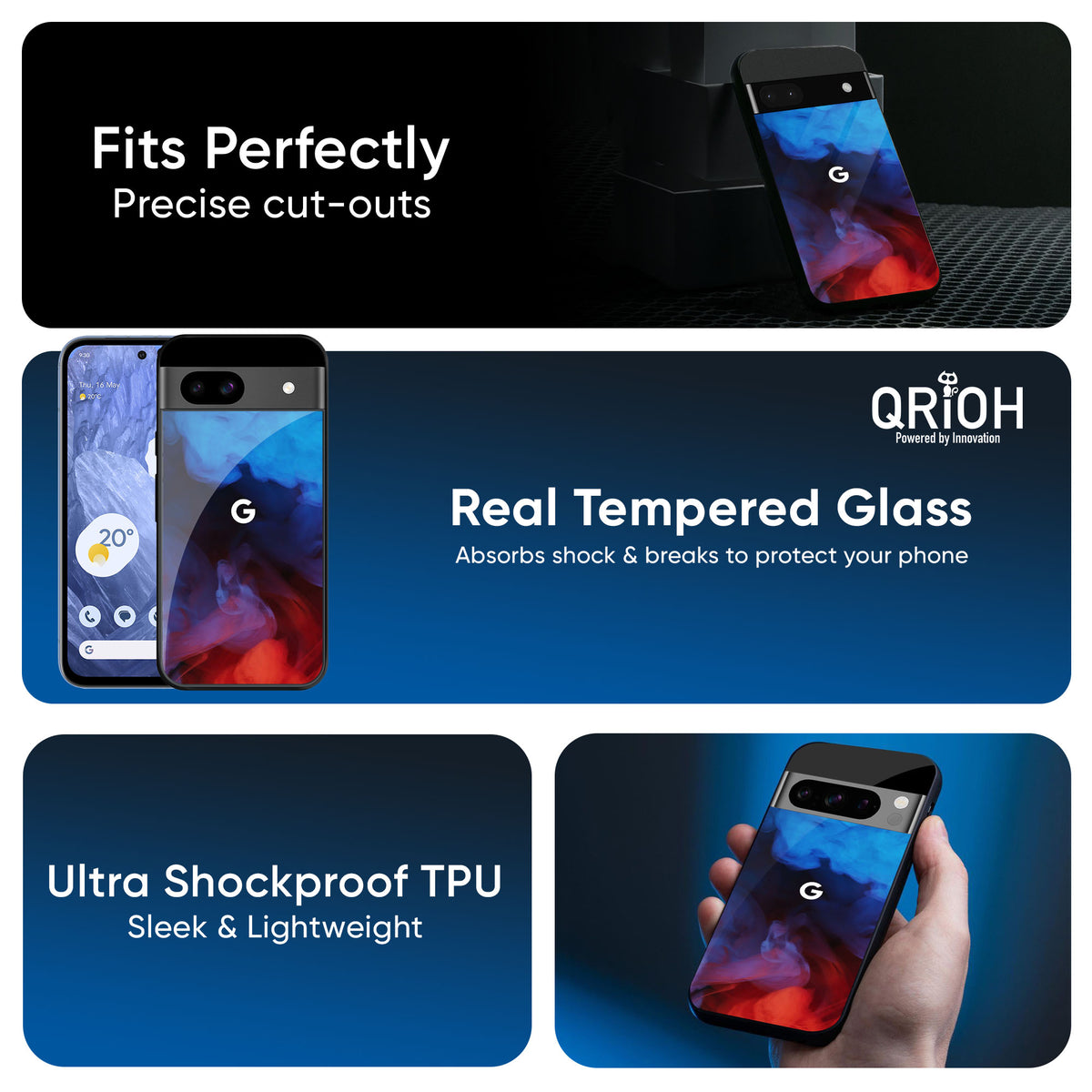 Dim Smoke Glass Case for Google Pixel 9 Pro
