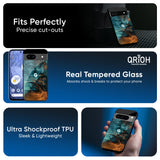 Golden Splash Glass Case for Google Pixel 9 Pro XL