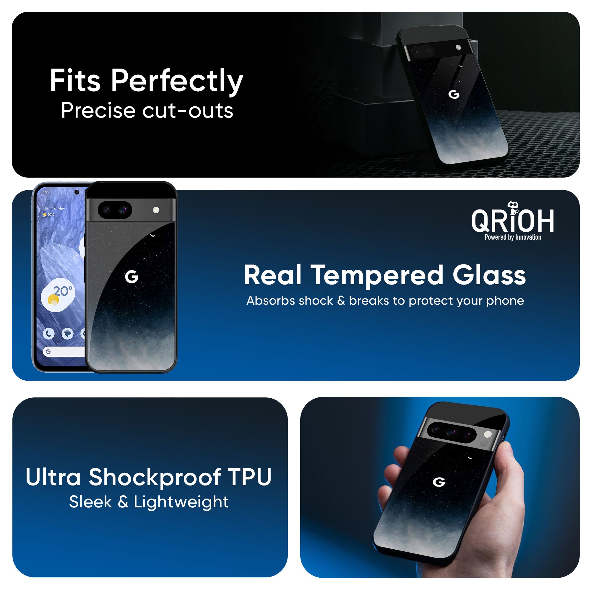 Aesthetic Sky Glass Case for Google Pixel 9