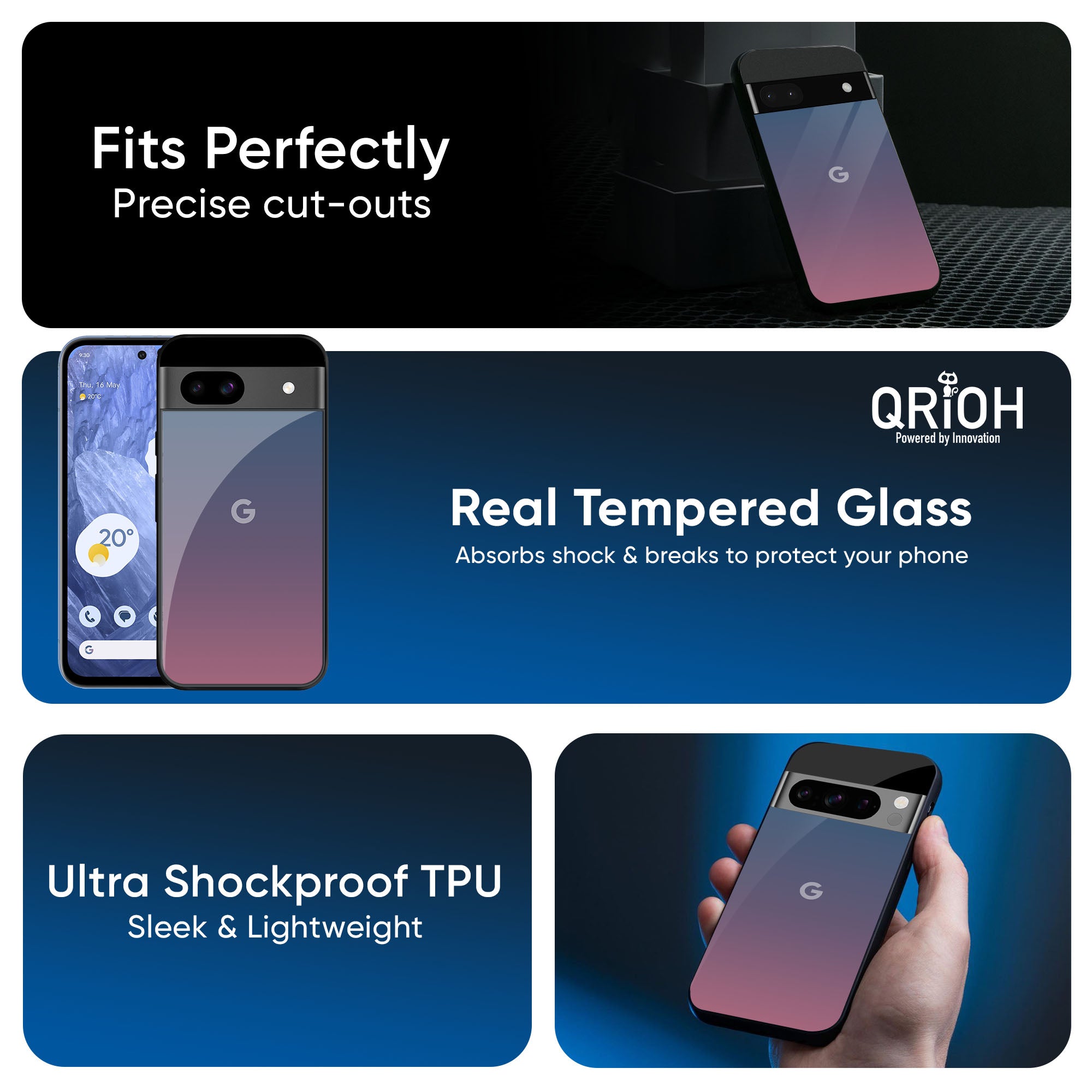 Pastel Gradient Glass Case for Google Pixel 9 Pro XL
