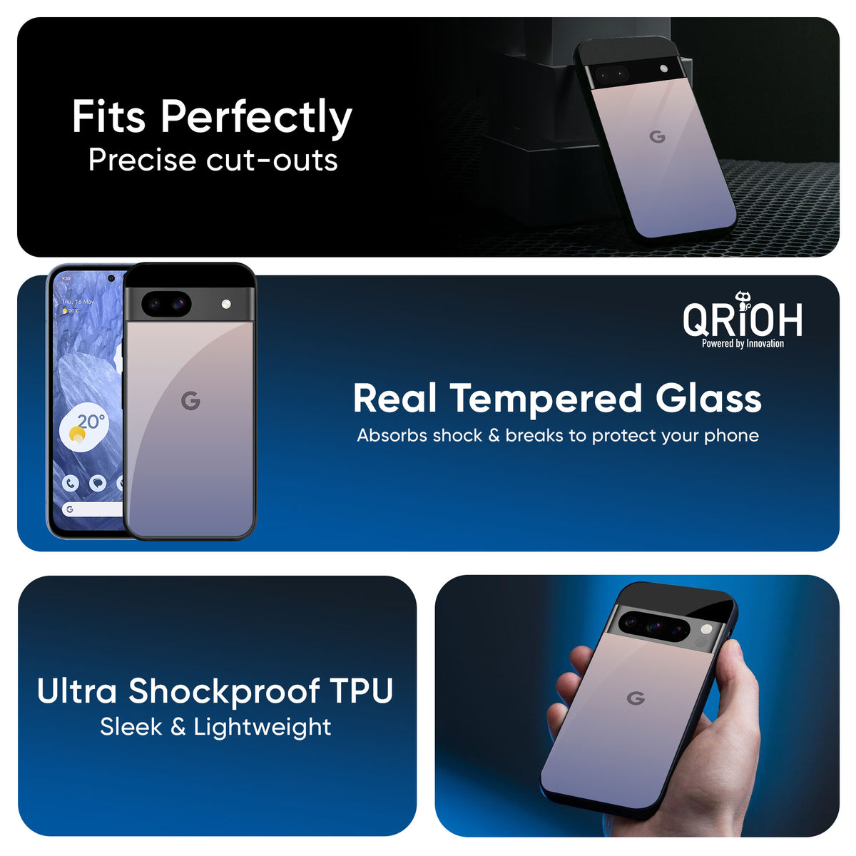 Rose Hue Glass Case for Google Pixel 9 Pro