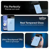 Pastel Sky Blue Glass Case for Google Pixel 9