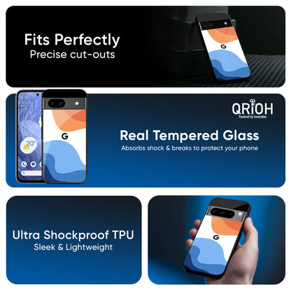 Wavy Color Pattern Glass Case for Google Pixel 9