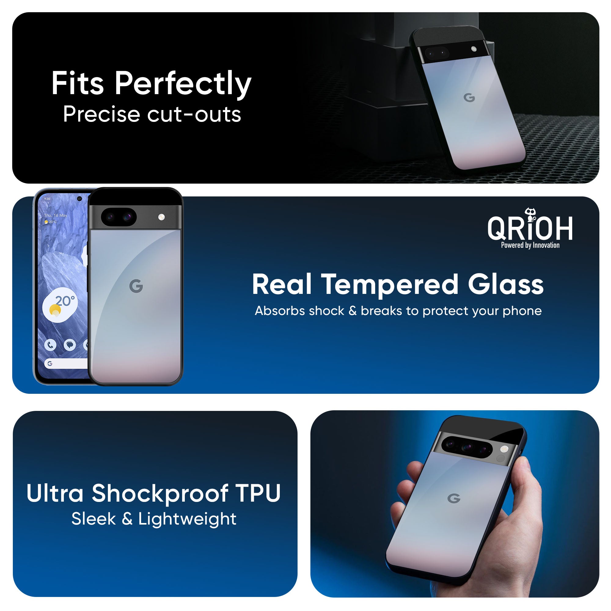 Light Sky Texture Glass Case for Google Pixel 9 Pro XL