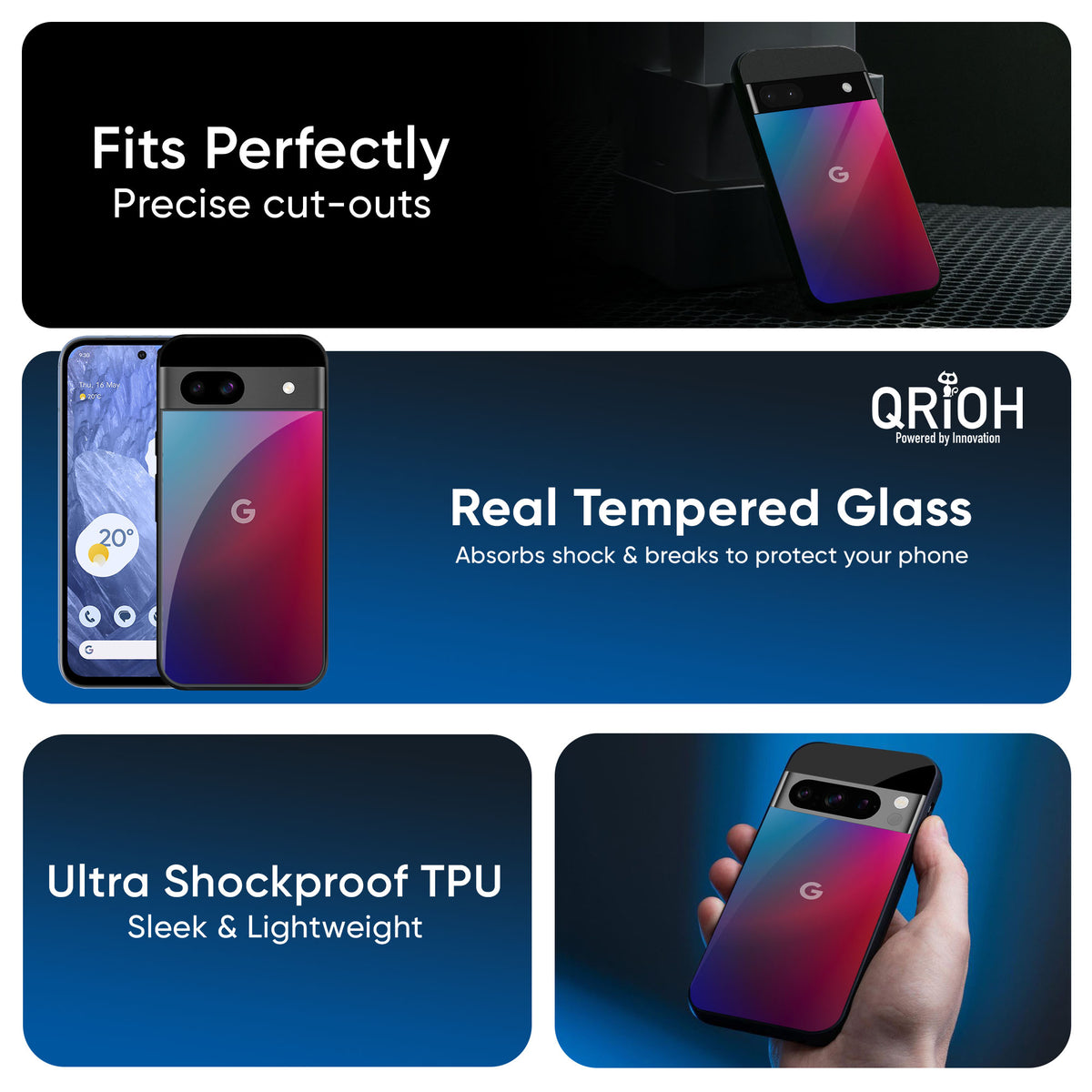 Magical Color Shade Glass Case for Google Pixel 9 Pro XL