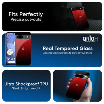 Maroon Faded Glass Case for Google Pixel 9 Pro XL