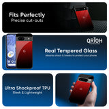 Maroon Faded Glass Case for Google Pixel 9 Pro XL