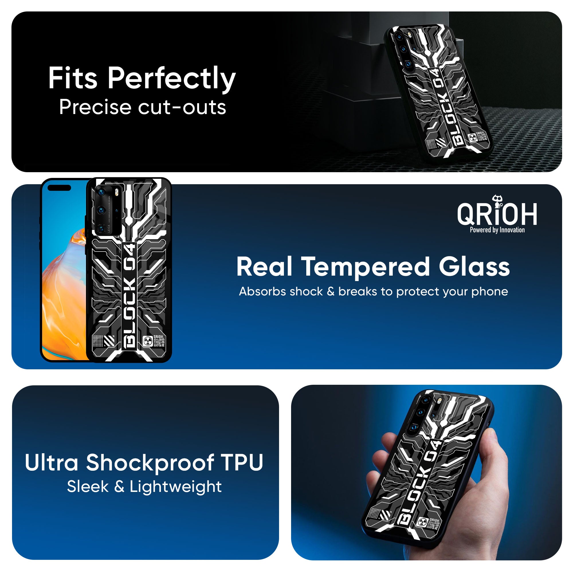Monochrome Magic Glass Case for Huawei P30 Pro
