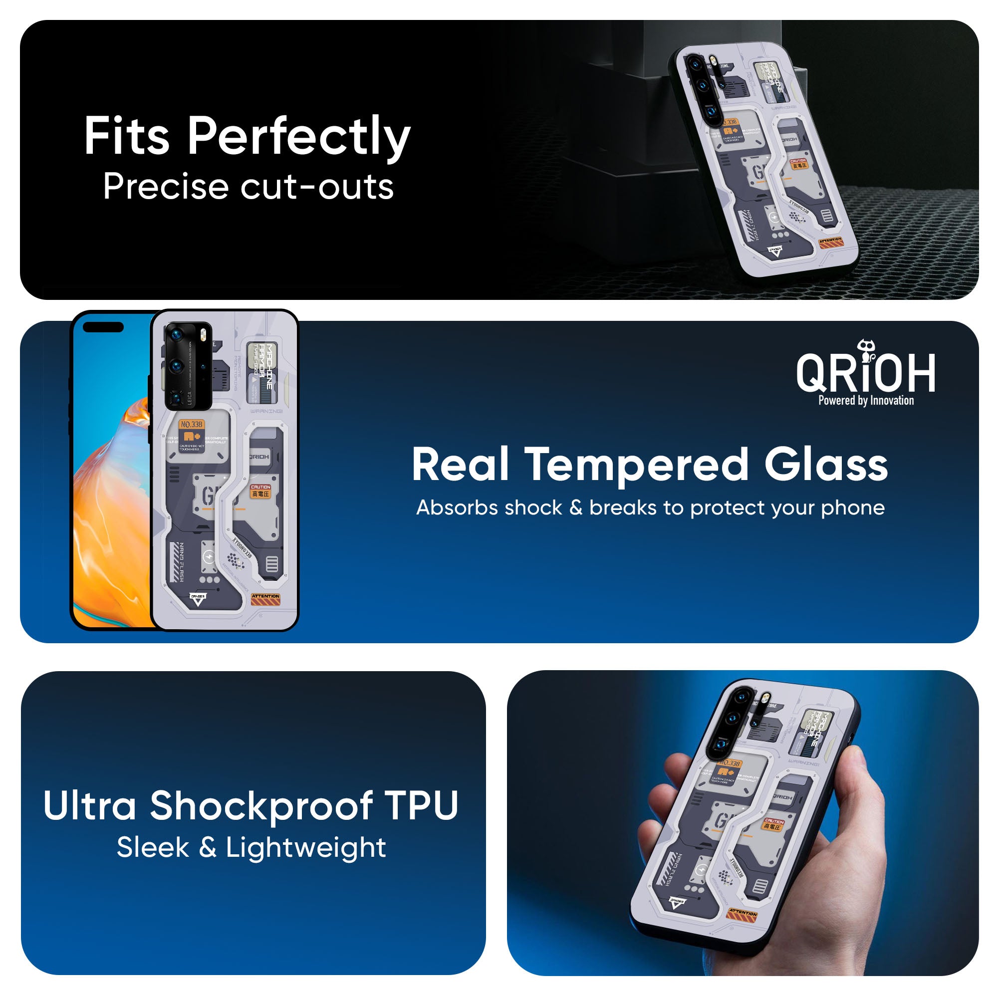 Tech Savvy Glass Case for Huawei P30 Pro