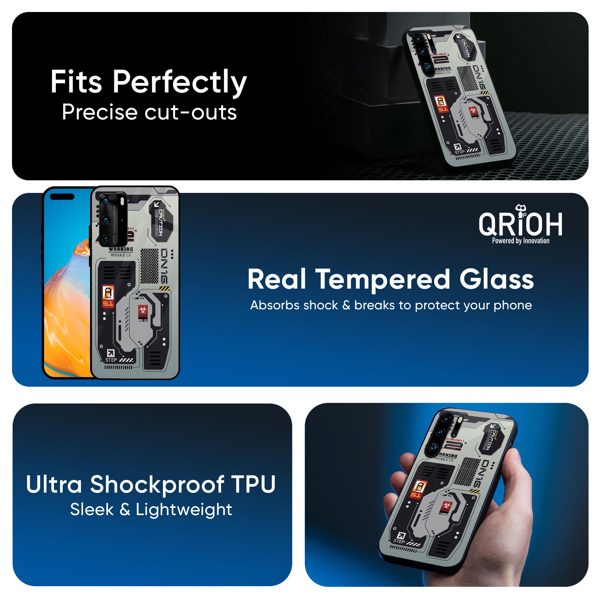 Techno Vibes Glass Case for Huawei P30 Pro