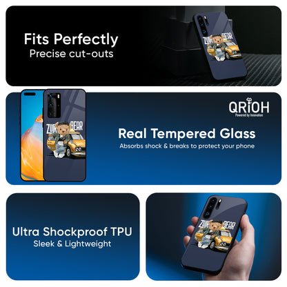 Adventurous Bear Glass Case for Huawei P30 Pro