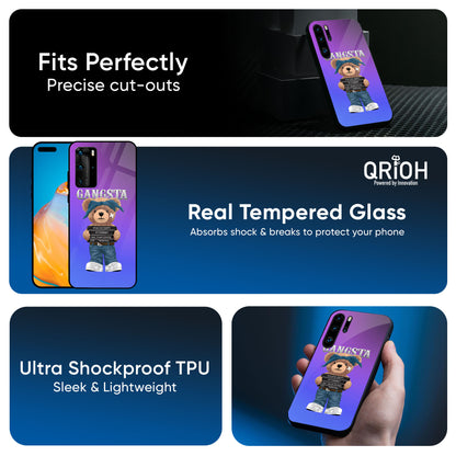 Gangsta Bear Glass Case for Huawei P40 Pro