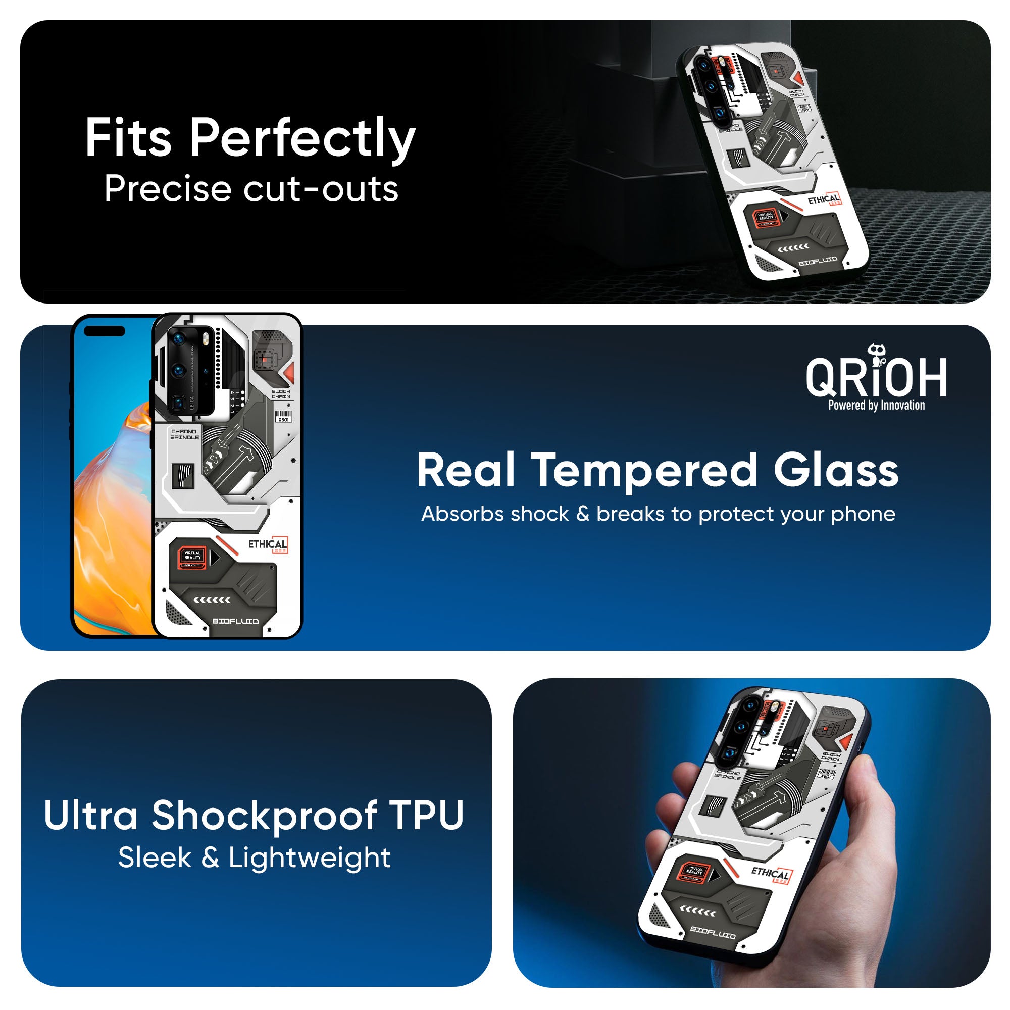 Explore Circuit Glass Case for Huawei P30 Pro