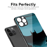 Cyan Bat Glass Case for iPhone 16 Plus