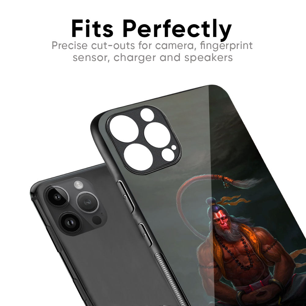 Lord Hanuman Animated Glass Case for iPhone 16