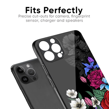 Rose Flower Bunch Art Glass Case for iPhone 16 Pro Max