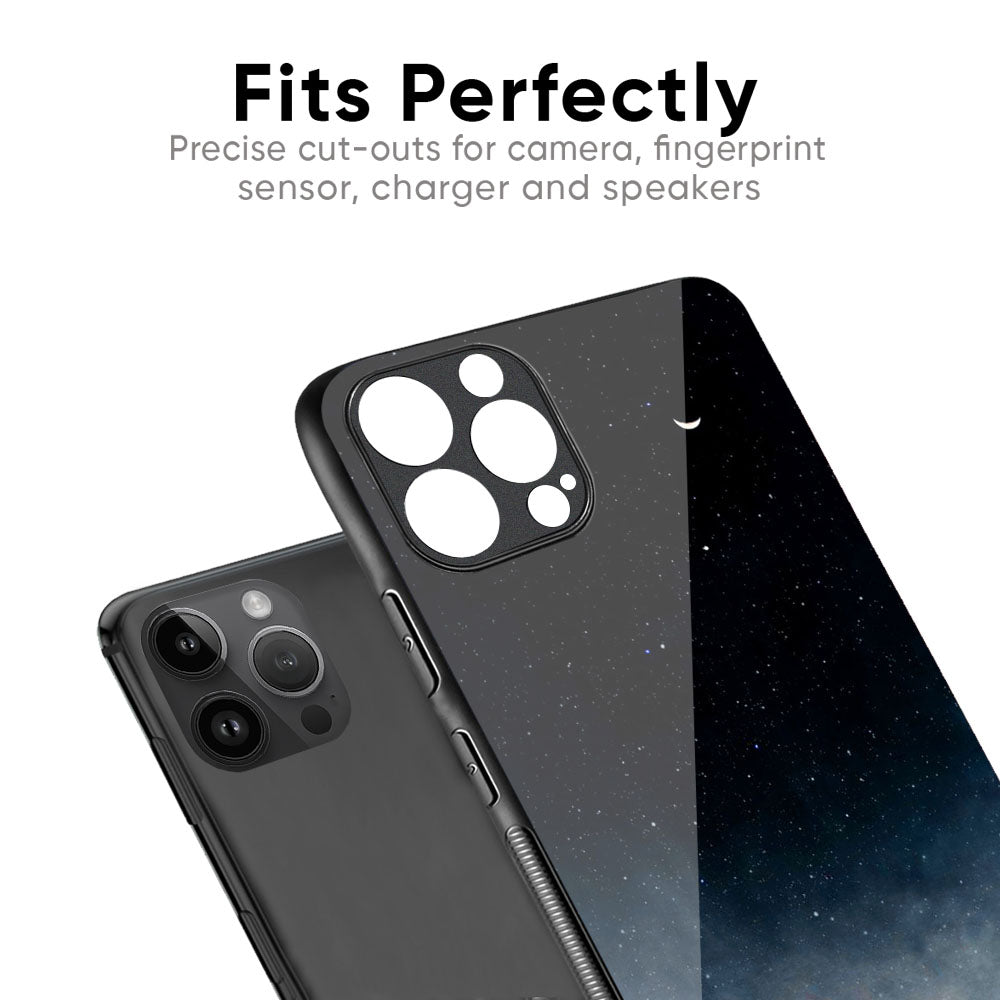 Black Aura Glass Case for iPhone 16 Plus