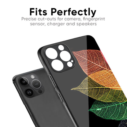 Colorful Leaves Glass Case for iPhone 16