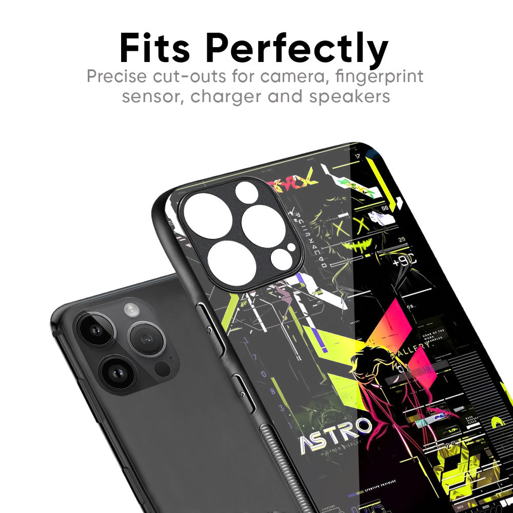 Astro Glitch Glass Case for iPhone 16 Pro Max