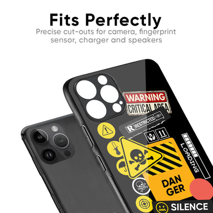 Danger Signs Glass Case for iPhone 16 Pro Max