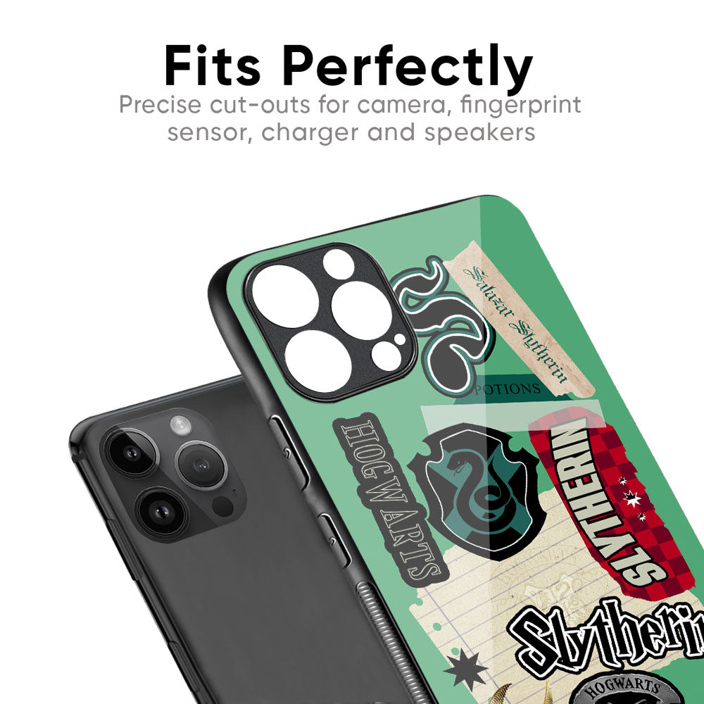 Slytherin Glass Case for iPhone 16