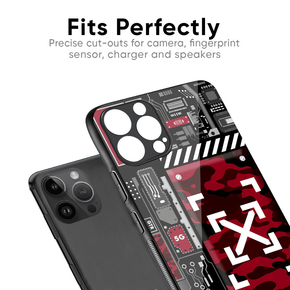 Technology Art Glass Case for iPhone XS Max