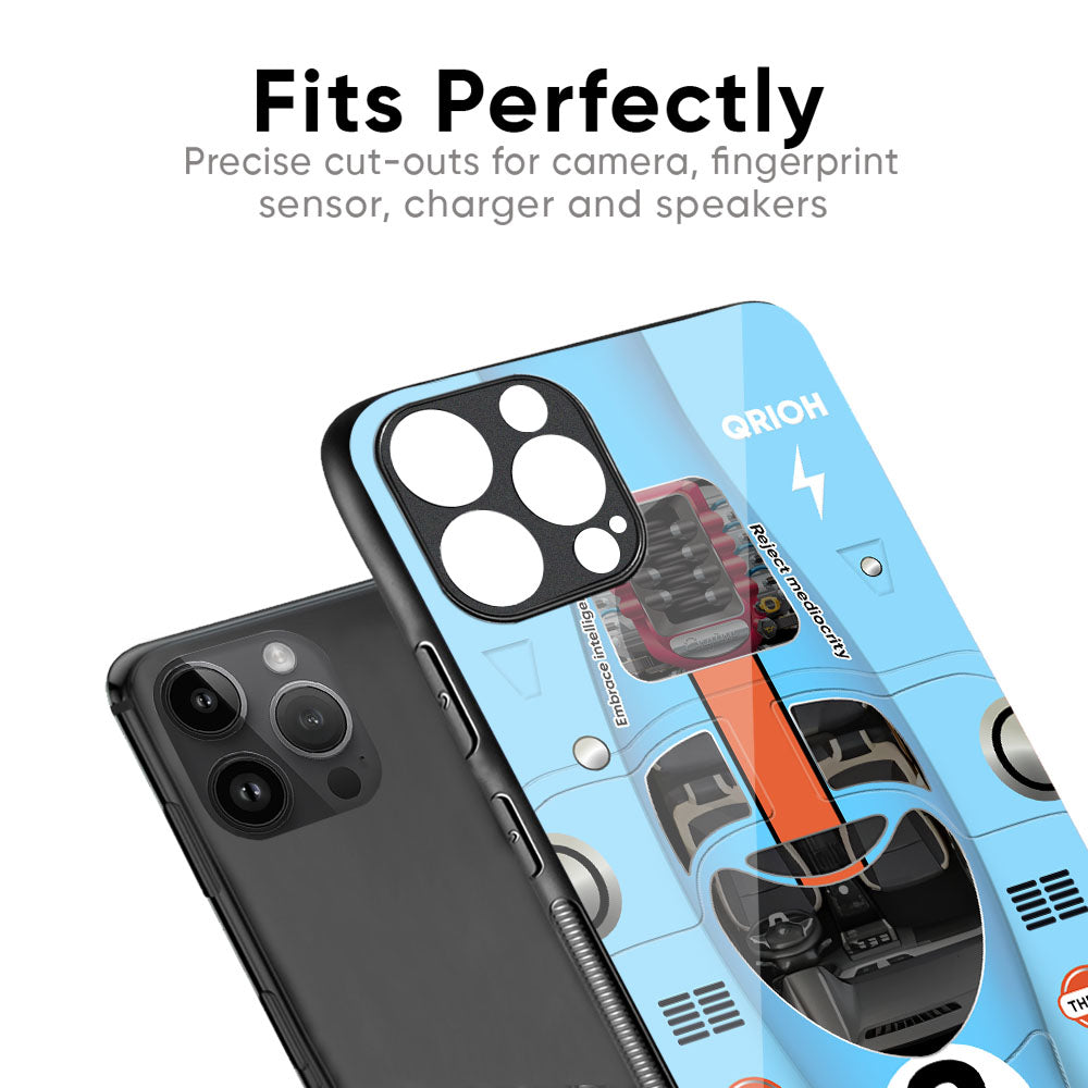 Race Laboratory Glass Case for iPhone 15 Plus
