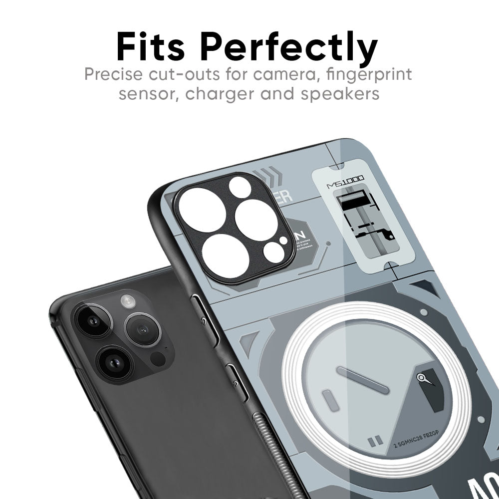 Modern Technology Glass Case for iPhone 16 Pro Max
