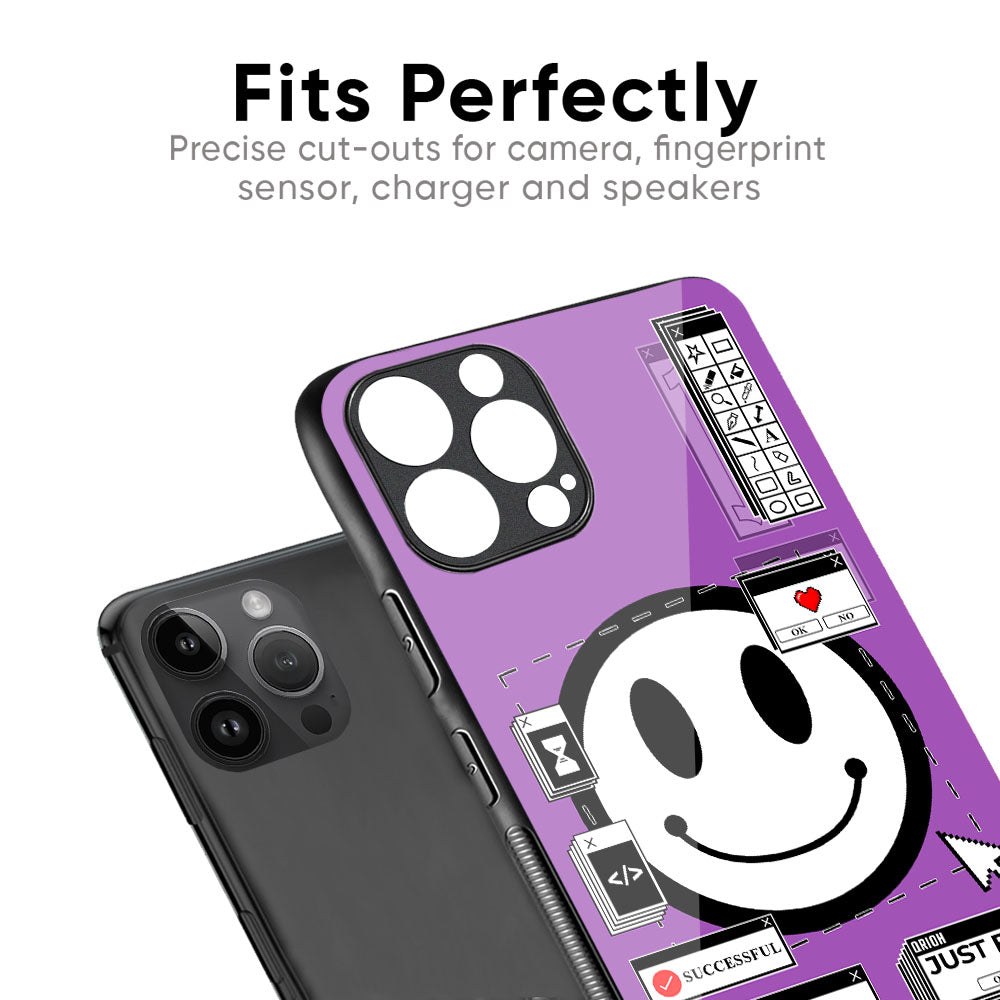 Code with Smile Glass Case for iPhone XS Max
