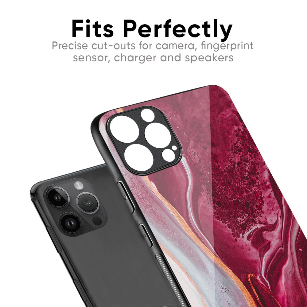 Crimson Ruby Glass Case for iPhone 16 Pro Max