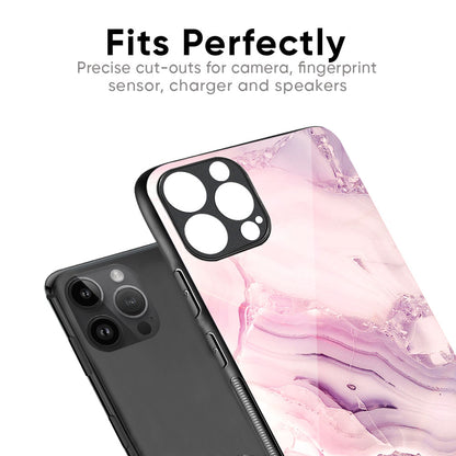 Diamond Pink Gradient Glass Case For iPhone 16 Pro Max