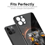Aggressive Lion Glass Case for iPhone 16 Plus